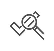 Inspection related icon outline and linear vector. vector