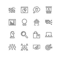 Marketing related icon outline and linear vector. vector