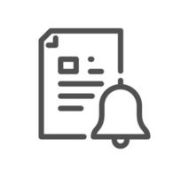Documents related icon outline and linear vector. vector