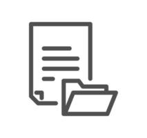 Documents related icon outline and linear vector. vector