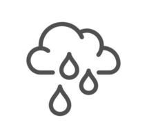 Weather related icon outline and linear vector. vector
