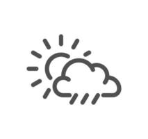 Weather related icon outline and linear vector. vector