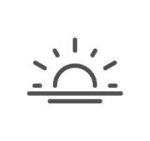 Weather related icon outline and linear vector. vector