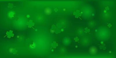 Abstract background with St. Patrick's Day. Clover leaf banner design. Holiday vector illustration