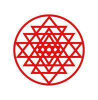 Shri yantra icon on white background. hindu yantra icon. vector
