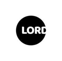 Lord Written on Black round. Lord typography. vector