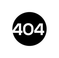 404 Internet error page icon. 404 number symbol. vector