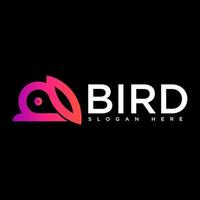 Awesome bird modern color logo design vector