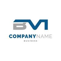 Initial Letter BVI Icon Logo Design Template vector