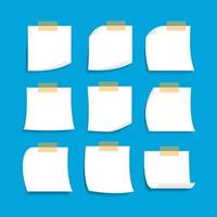 Sticky Notes paper with realistic shadow vector