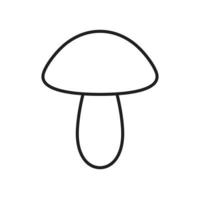 Vector flat outline mushroom