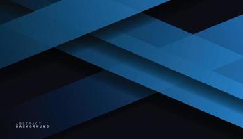 Abstract Gradient Blue Diagonal Overlay Layers with Shadow on Dark Background. Modern Minimalist Luxury Geometric Shape vector