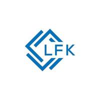 LFK letter logo design on white background. LFK creative circle letter logo concept. LFK letter design. vector