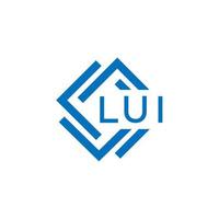 LUI letter logo design on white background. LUI creative circle letter logo concept. LUI letter design. vector