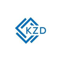 KZD letter logo design on white background. KZD creative circle letter logo concept. KZD letter design. vector