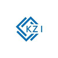 KZI letter logo design on white background. KZI creative circle letter logo concept. KZI letter design. vector