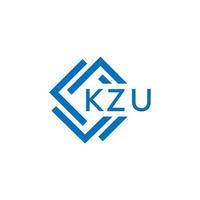 KZU letter logo design on white background. KZU creative circle letter logo concept. KZU letter design. vector
