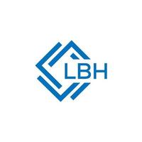 LBH letter logo design on white background. LBH creative circle letter logo concept. LBH letter design. vector