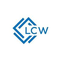 lcw letra logo diseño en blanco antecedentes. lcw creativo circulo letra logo concepto. lcw letra diseño. vector