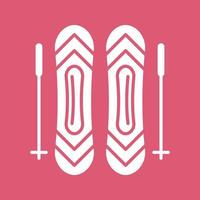 Ski Sticks Vector Icon