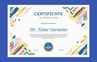 Creative Colorful Modern Certificate Concept vector