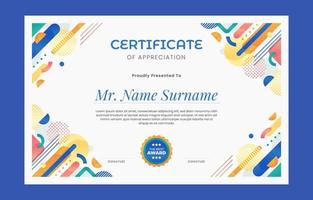 Creative Colorful Modern Certificate Concept vector