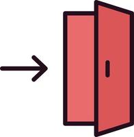 salida dirección vector icono