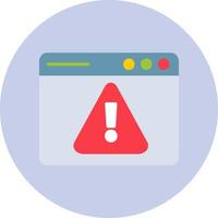 Web Warning Vector Icon