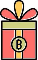 Gift Bitcoin Vector Icon