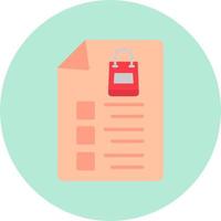 Shopping List Vector Icon