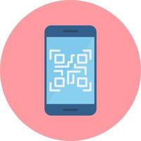 Smartphone Qr Code Vector Icon