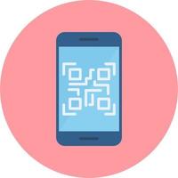 teléfono inteligente qr código vector icono