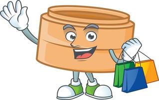 Dimsum basket cartoon character style vector