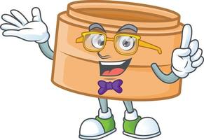 Dimsum basket cartoon character style vector