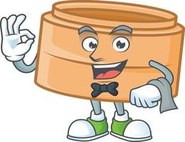 Dimsum basket cartoon character style vector