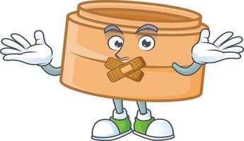 Dimsum basket cartoon character style vector