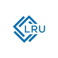 LRU letter design.LRU letter logo design on white background. LRU creative circle letter logo concept. LRU letter design. vector