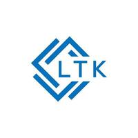 ltk letra logo diseño en blanco antecedentes. ltk creativo circulo letra logo concepto. ltk letra diseño. vector