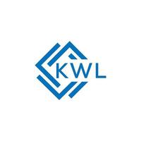 kwl letra logo diseño en blanco antecedentes. kwl creativo circulo letra logo concepto. kwl letra diseño. vector
