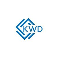 KWD letter logo design on white background. KWD creative circle letter logo concept. KWD letter design. vector