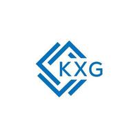 KXG letter logo design on white background. KXG creative circle letter logo concept. KXG letter design. vector