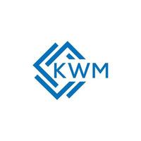 KWM letter logo design on white background. KWM creative circle letter logo concept. KWM letter design. vector