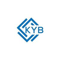 KYB letter logo design on white background. KYB creative circle letter logo concept. KYB letter design.KYB letter logo design on white background. KYB c vector