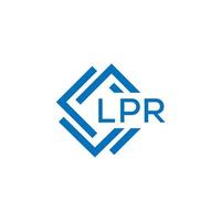 LPR letter logo design on white background. LPR c vector