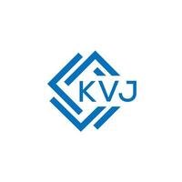 KVJ letter logo design on white background. KVJ creative circle letter logo concept. KVJ letter design. vector