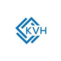 KVH letter logo design on white background. KVH creative circle letter logo concept. KVH letter design. vector