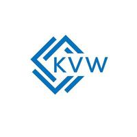 KVW letter logo design on white background. KVW creative circle letter logo concept. KVW letter design. vector