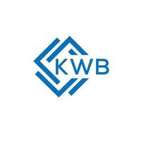 kwb letra logo diseño en blanco antecedentes. kwb creativo circulo letra logo concepto. kwb letra diseño. vector