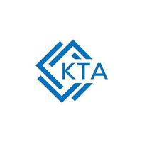 kta letra logo diseño en blanco antecedentes. kta creativo circulo letra logo concepto. kta letra diseño. vector