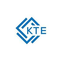 kte letra logo diseño en blanco antecedentes. kte creativo circulo letra logo concepto. kte letra diseño. vector